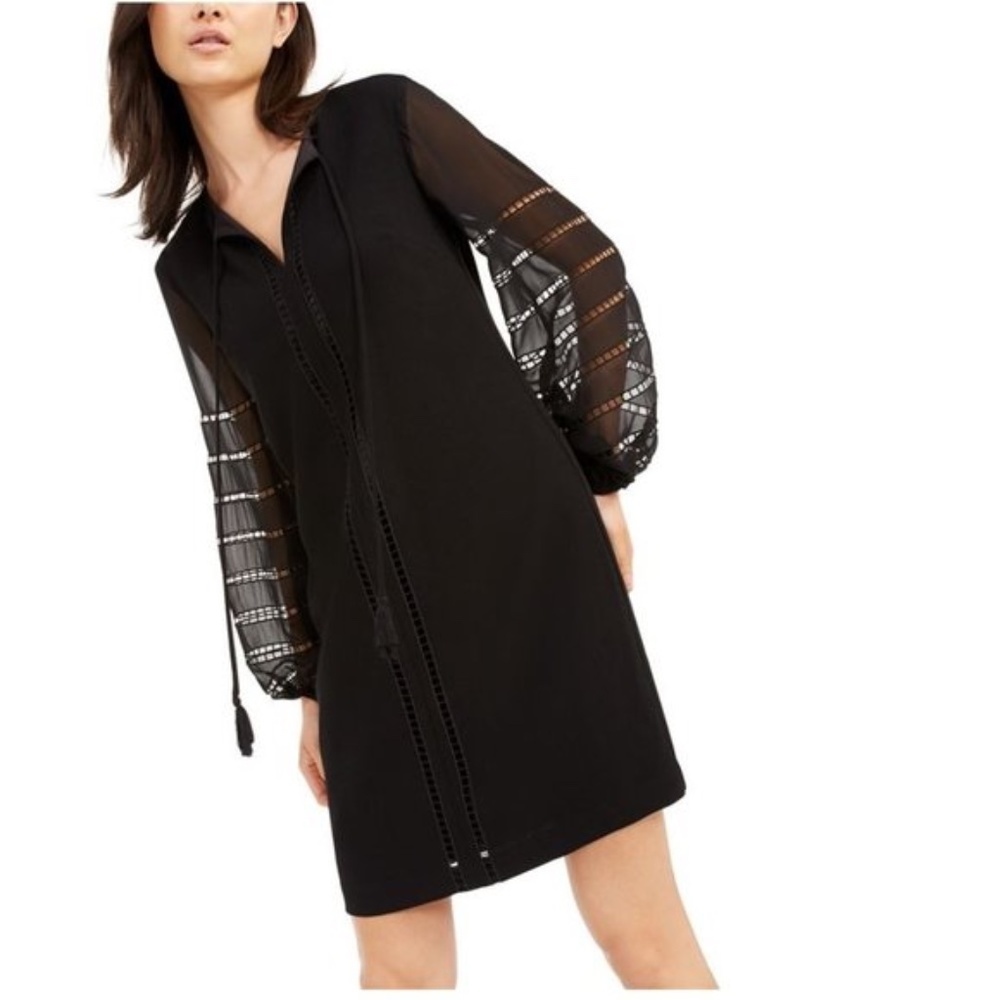 Trina Turk Eyelet Sleeve Dress